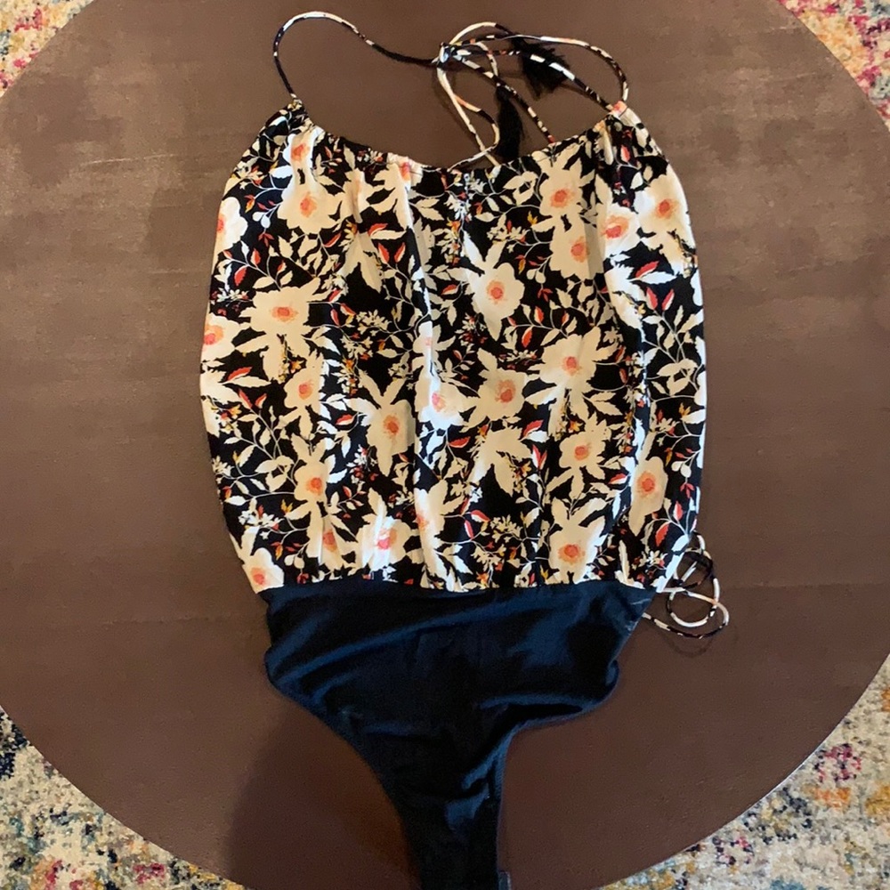 Free People NWT floral Bodysuit